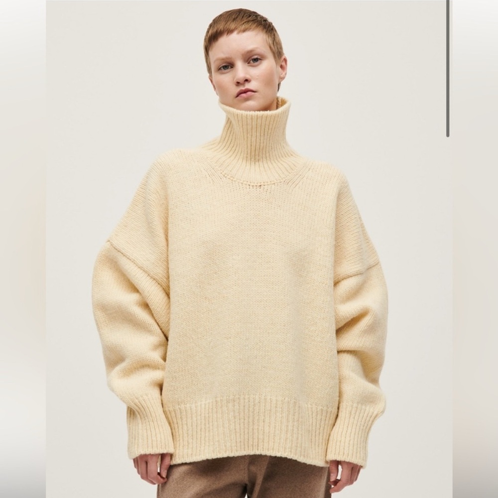 Babaa Jumper Sweater no 17 Natural Wool Knit Sweater EUC!